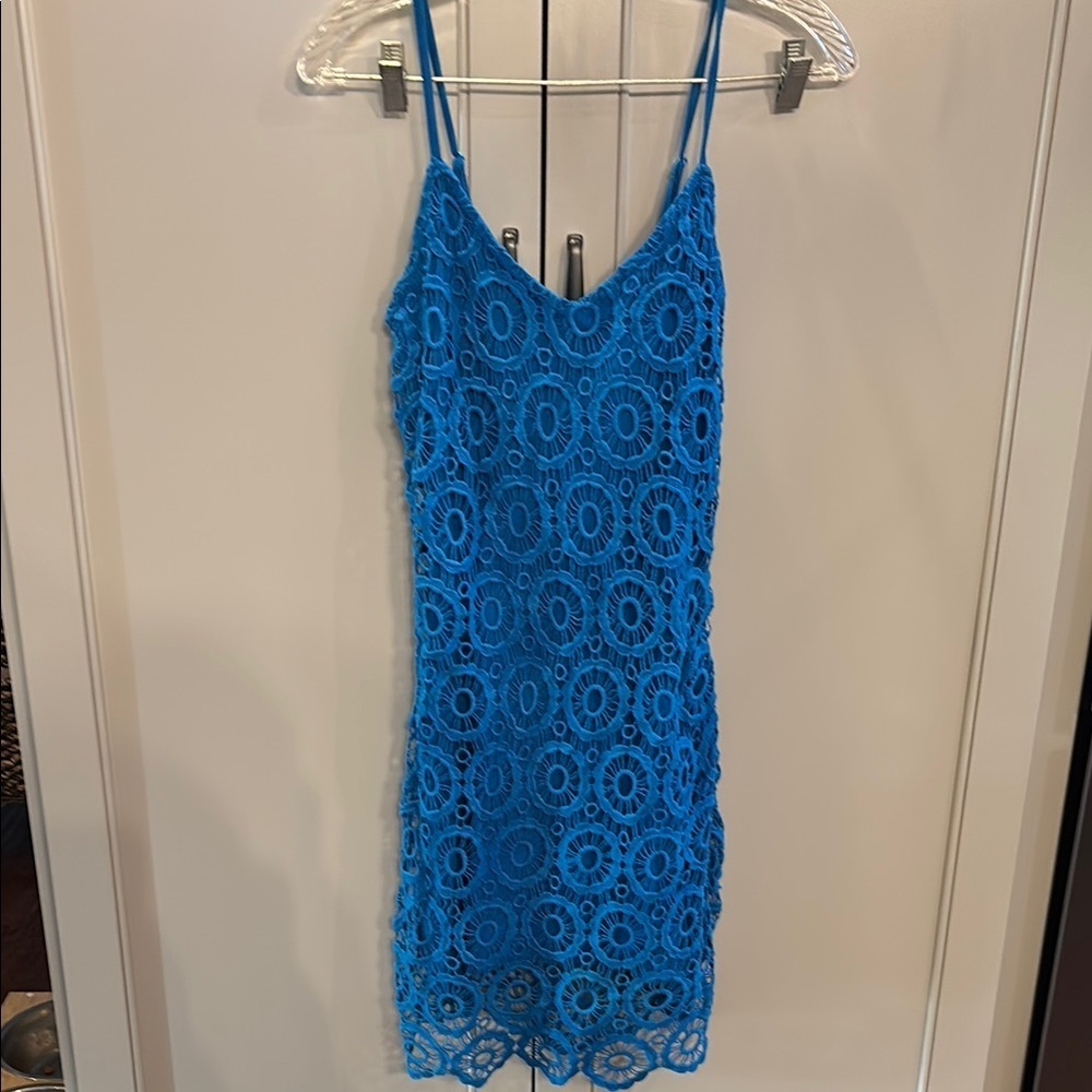 Jack blue crocheted dress sz 4 - Picture 1 of 6